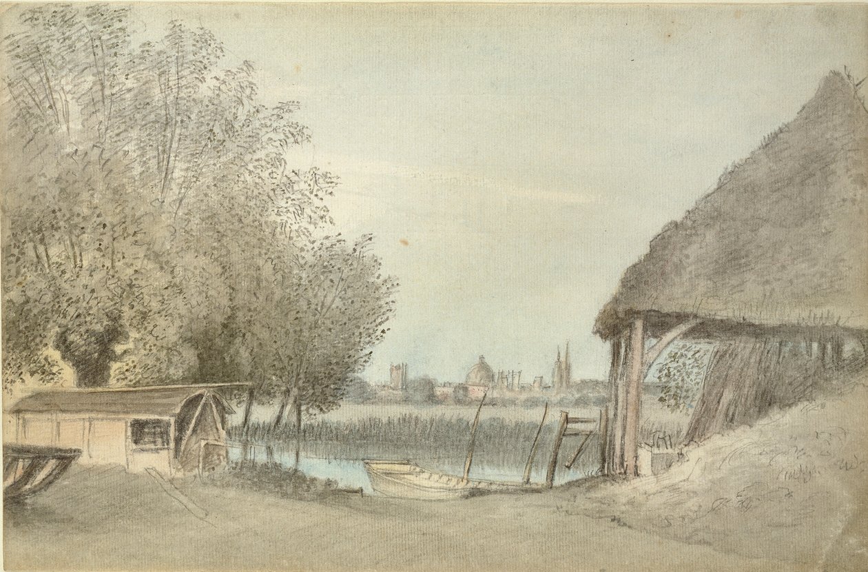 Ferry Hinksey, nær Oxford, 15. juni 1789 av John Baptist Malchair