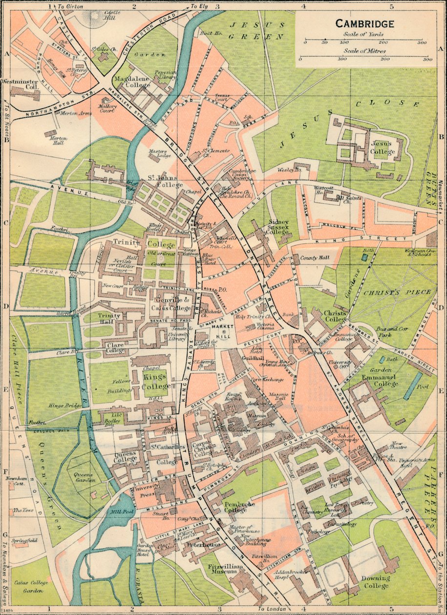 Cambridge, 1900-tallet av John Bartholomew