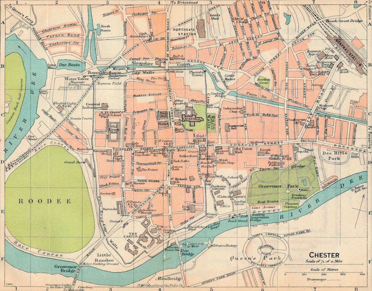 Chester, 1900-tallet av John Bartholomew