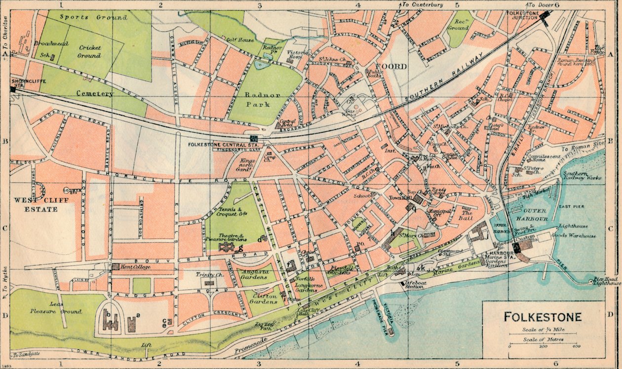 Folkestone, 1900-tallet av John Bartholomew