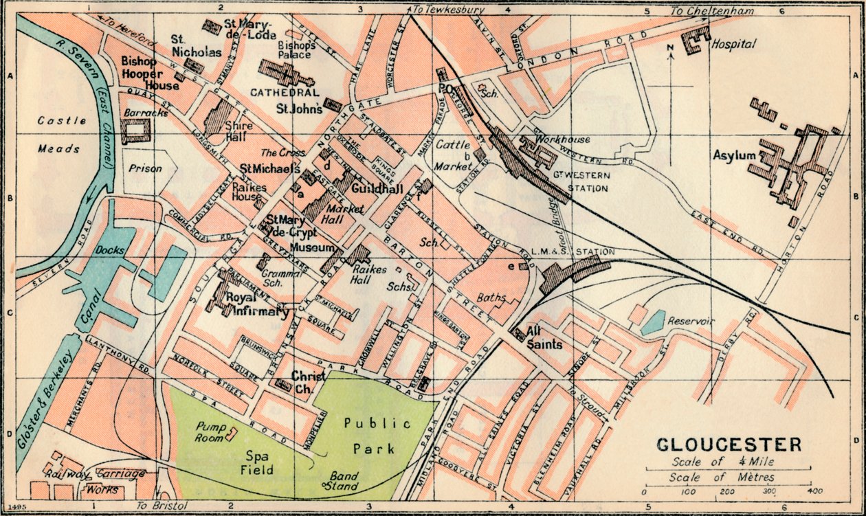 Gloucester, 1900-tallet av John Bartholomew