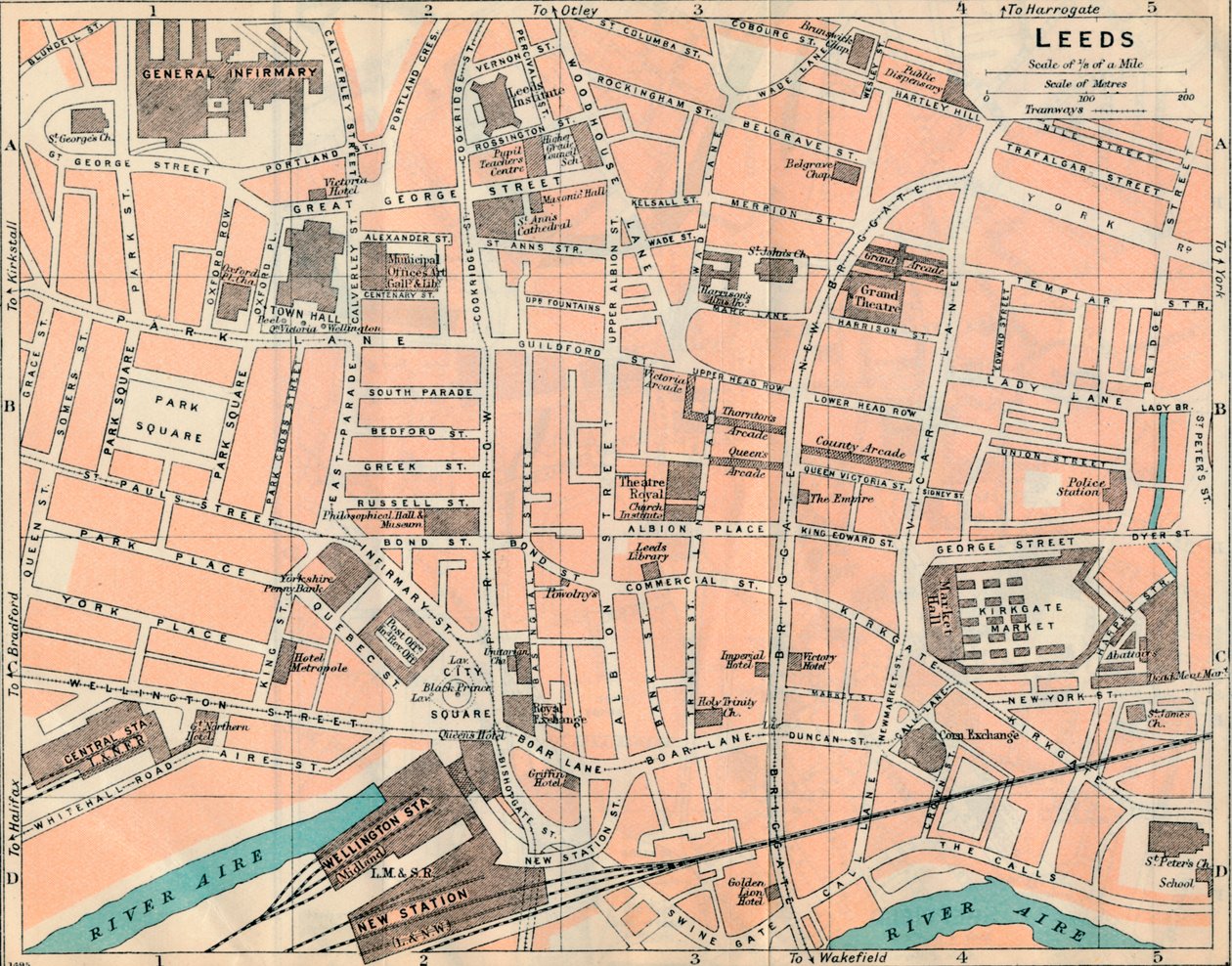 Leeds, 1900-tallet av John Bartholomew