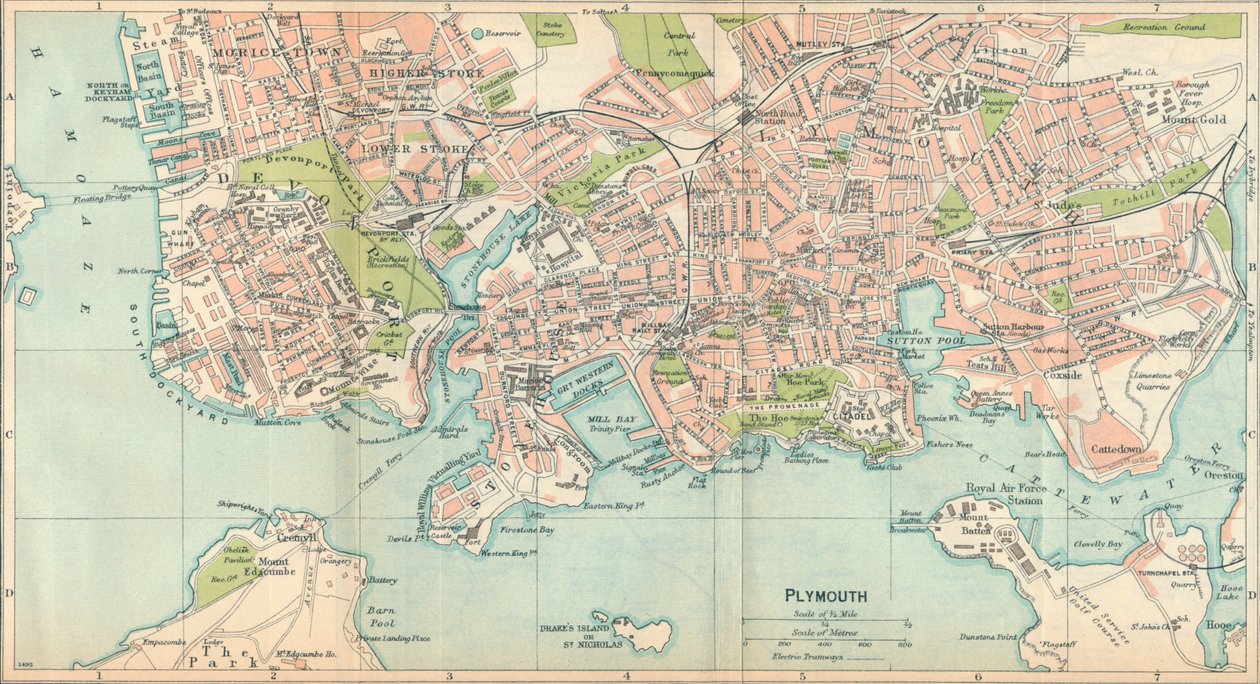 Plymouth, 1900-tallet av John Bartholomew