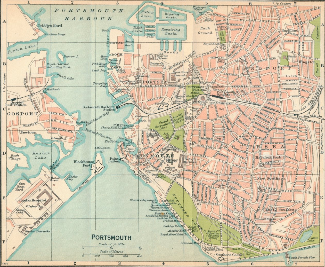 Portsmouth, 1900-tallet av John Bartholomew