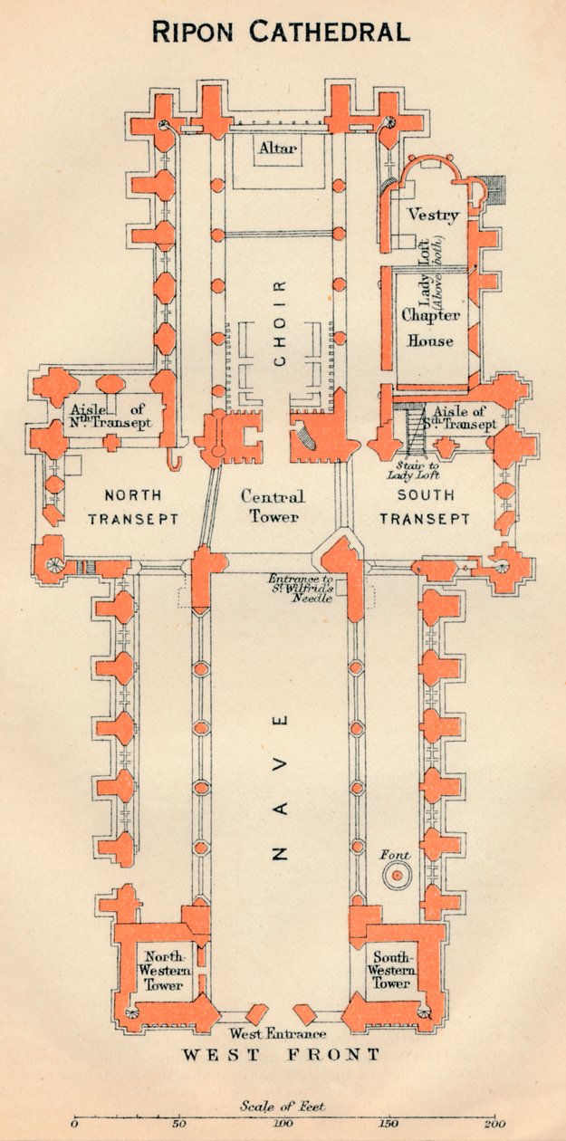 Ripon-katedralen, 1900-tallet av John Bartholomew