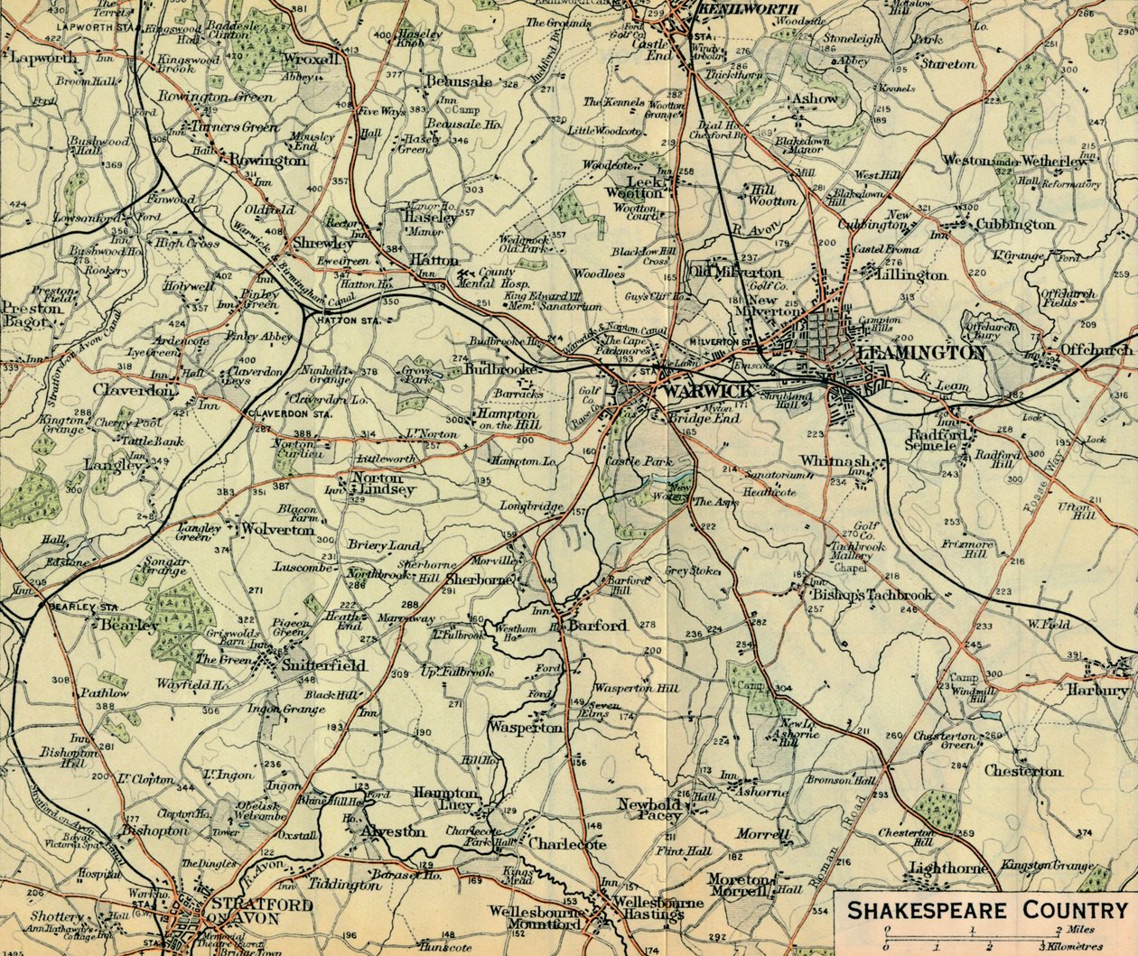 Shakespeare Country, 1900-tallet av John Bartholomew