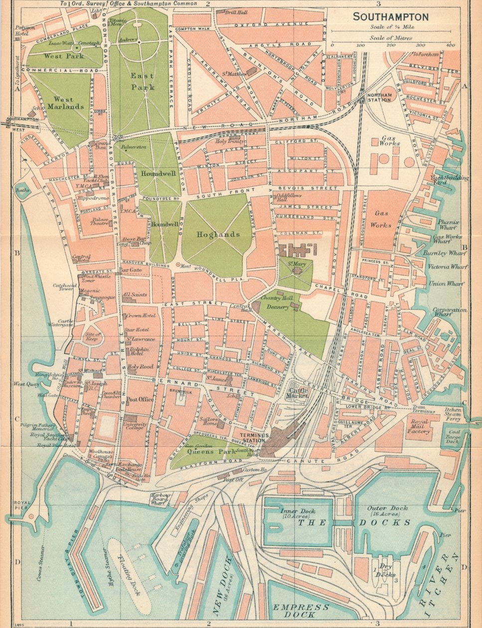 Southampton, 1900-tallet av John Bartholomew