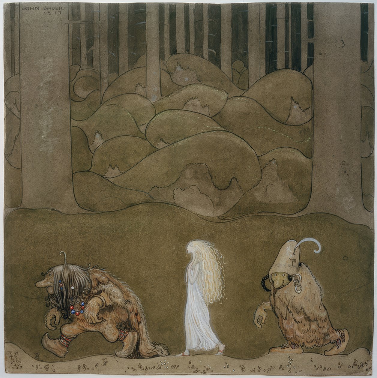 Prinsesse og troll av John Bauer