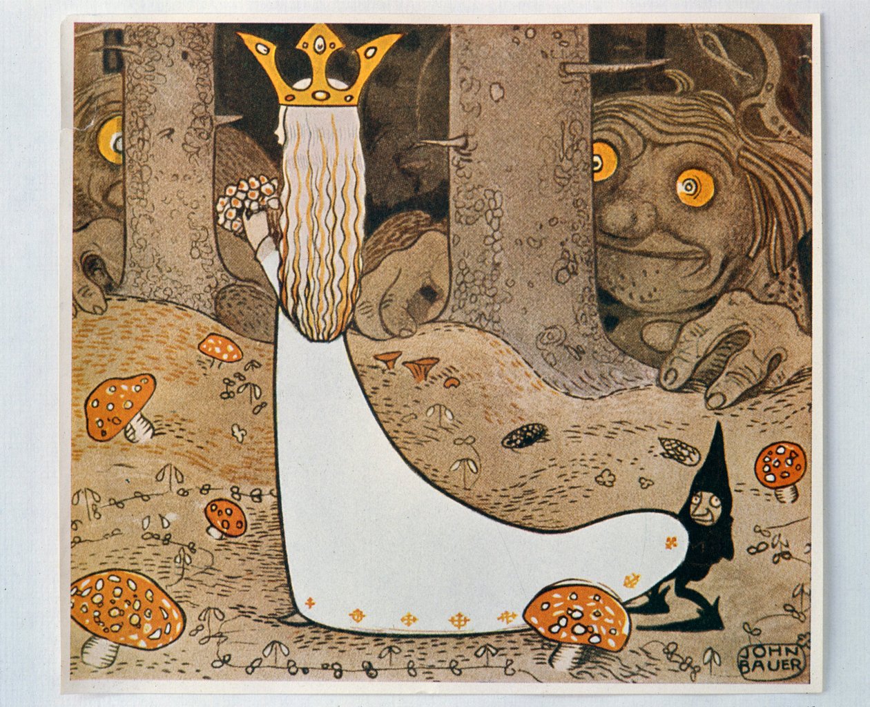Prinsessen og trollet. Fra blant alver og troll, 1913 av John Bauer