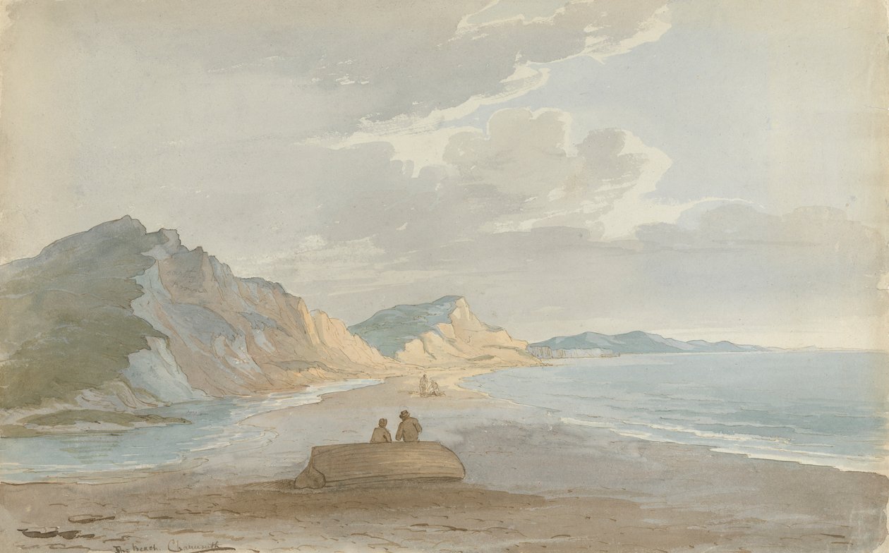 Stranden ved Charmouth av John Baverstock Knight