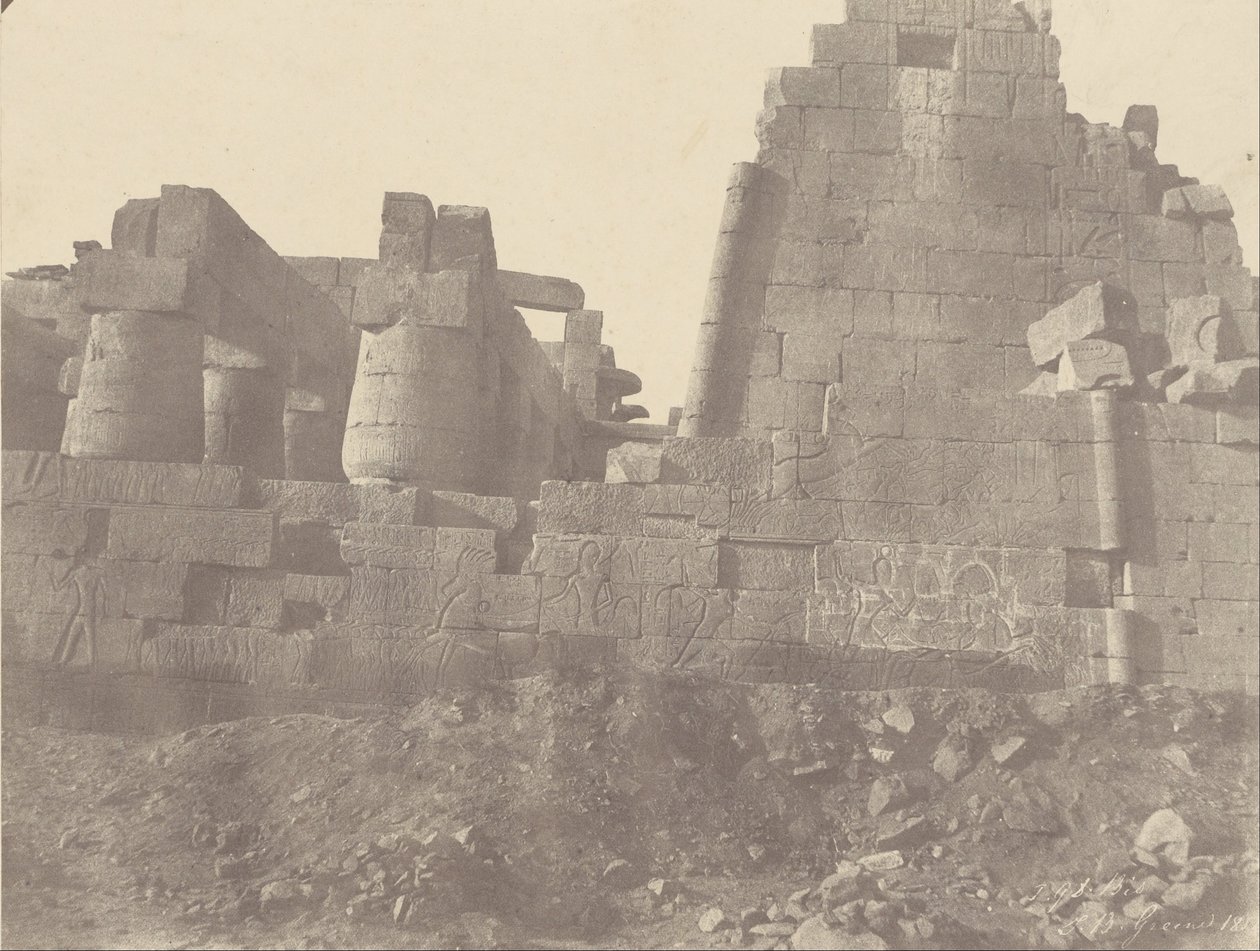 Karnac, Hypostyle Hall, North Wall, Exterior Face, N ° 1 bis av John Beasly Greene