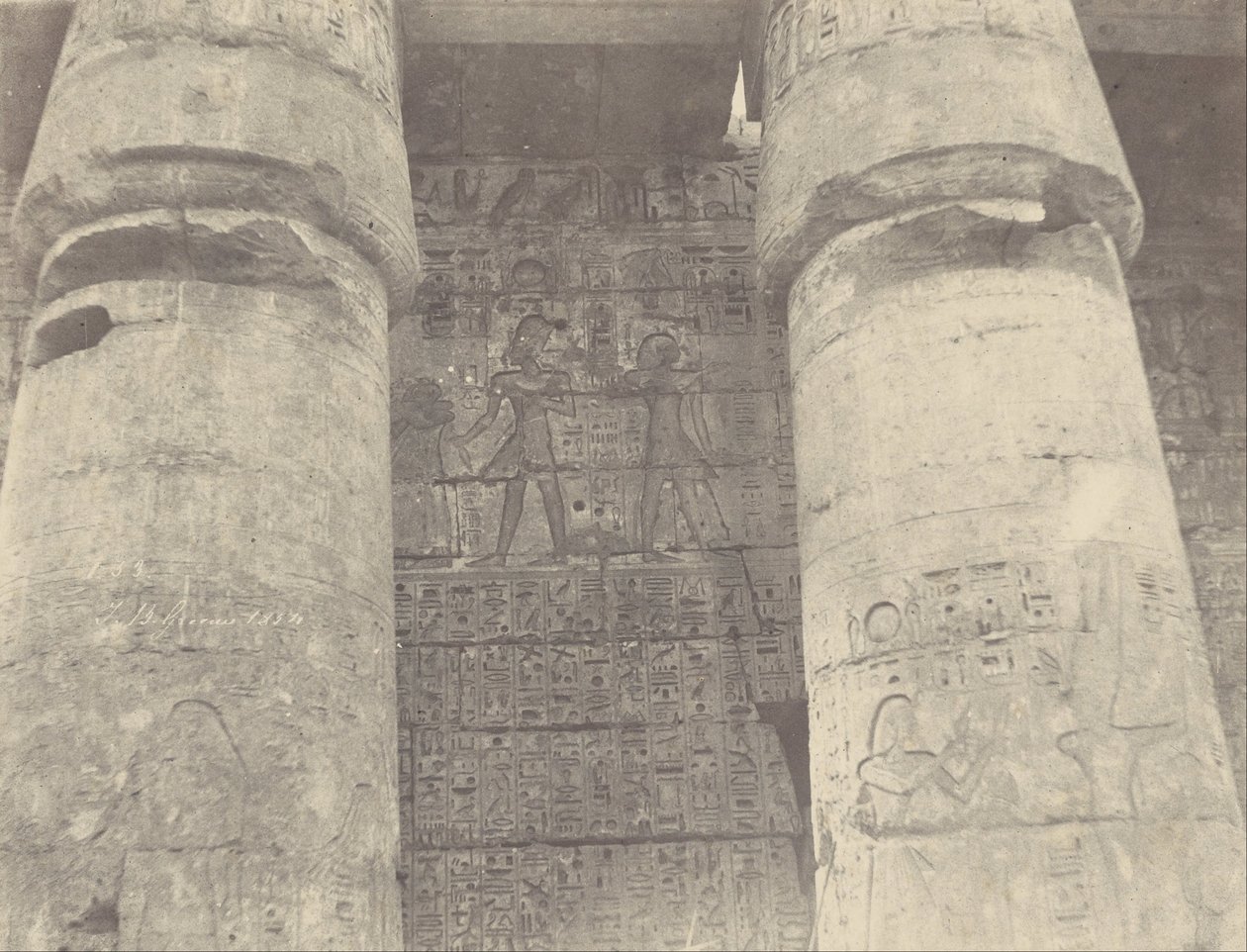 Medinet Habu, Ramses Méïamoun-palasset, venstre mur av John Beasly Greene