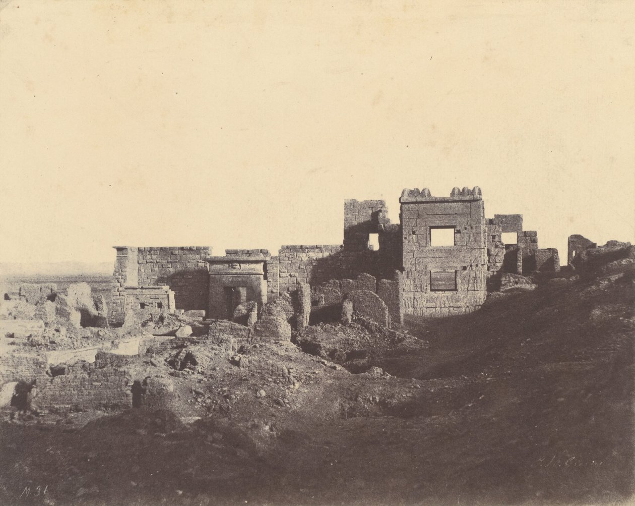 Medinet Habu. Utsikt fra inngangen til Ramses Méiamoun-palasset av John Beasly Greene