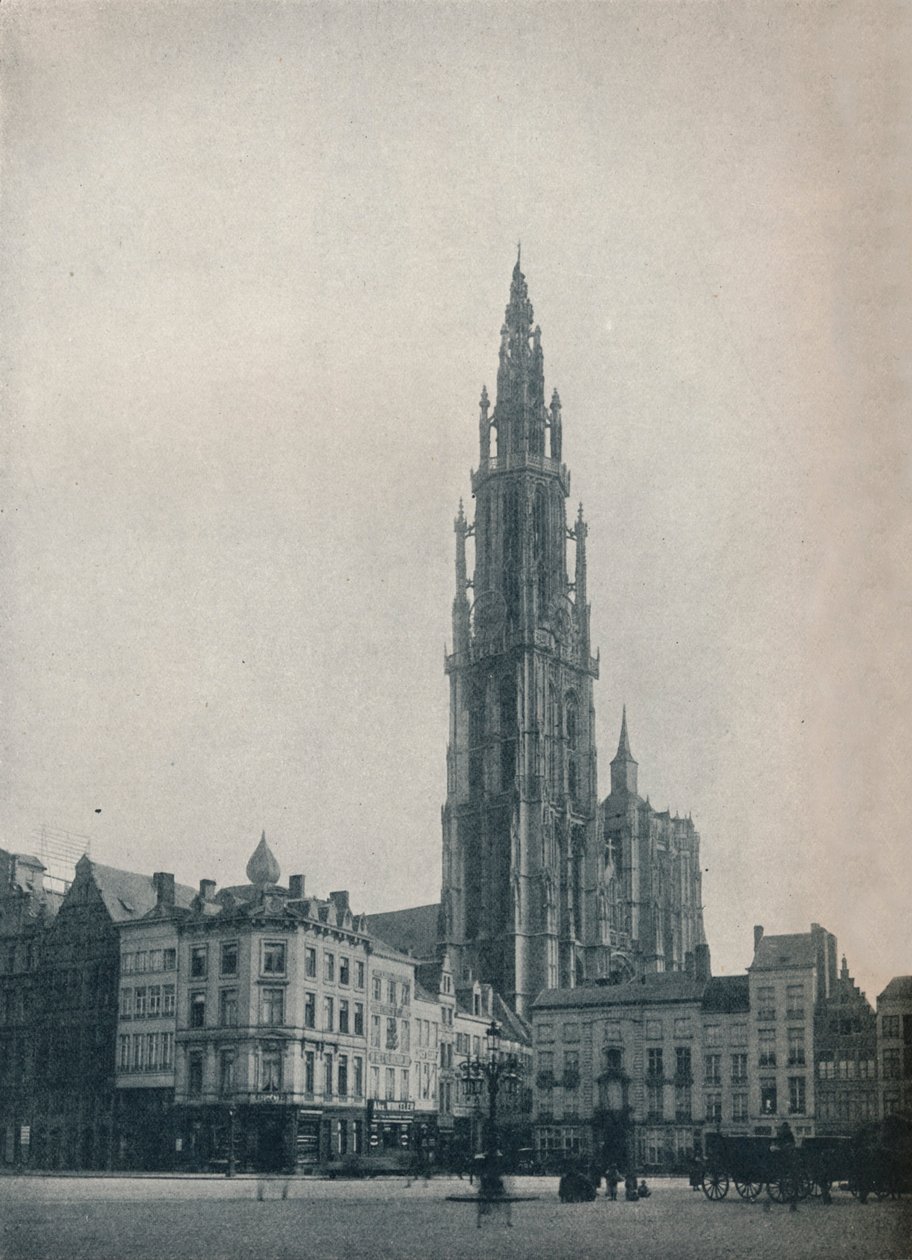 Vår Frue katedral, Antwerpen, Belgia, c1900 1914-1915 av John Benjamin Stone