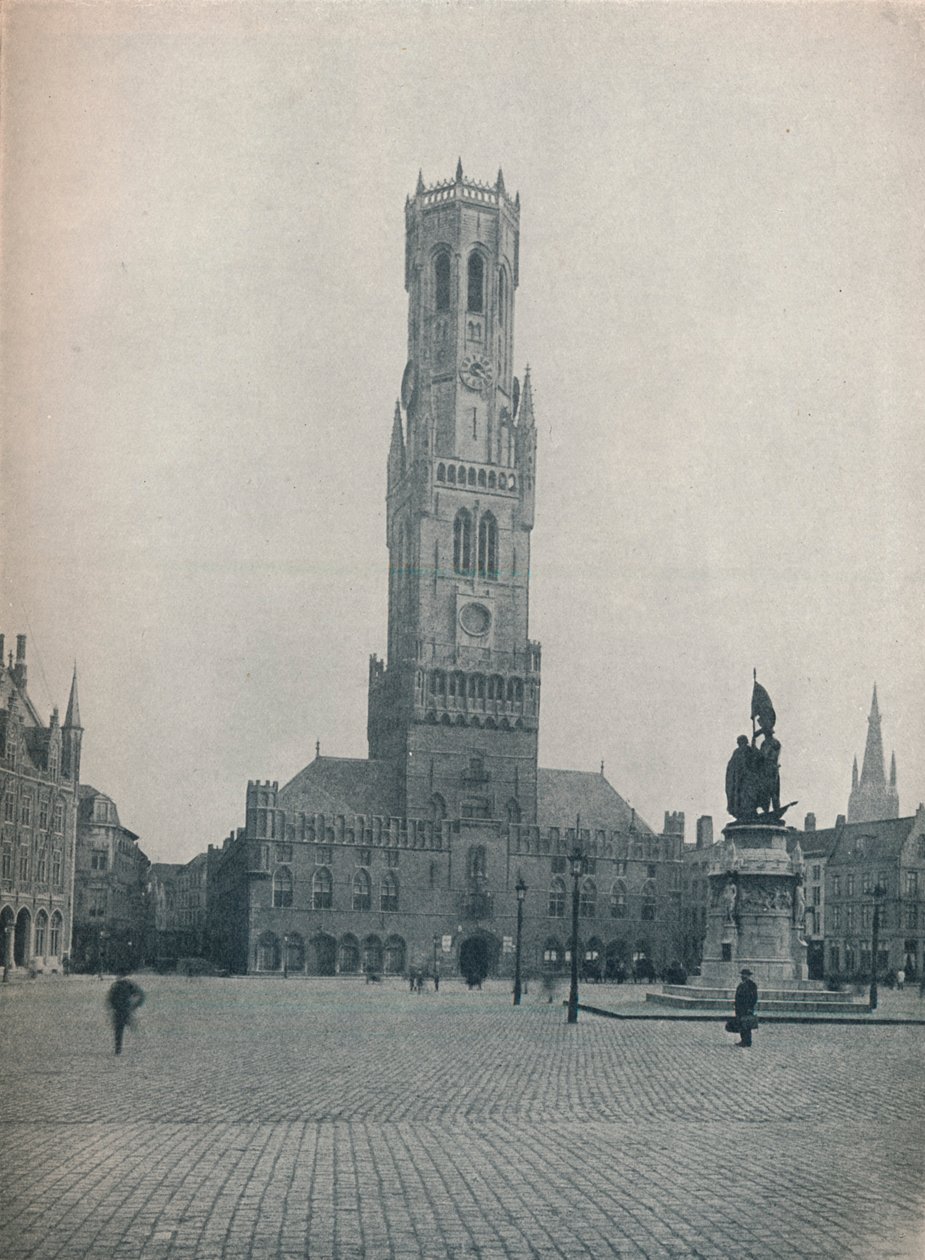 Markt og klokketårnet, Brugge, Belgia c1900 1914-1915 av John Benjamin Stone