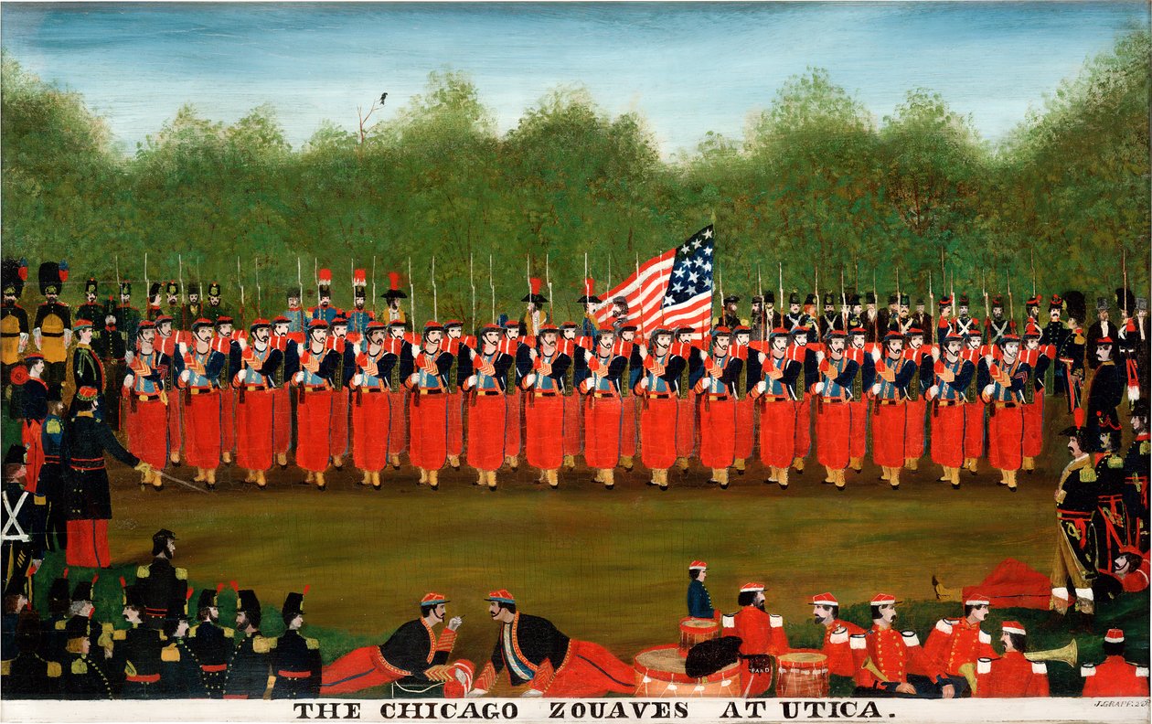 Chicago Zouaves i Utica, ca. 1860 av John Bernt Graff