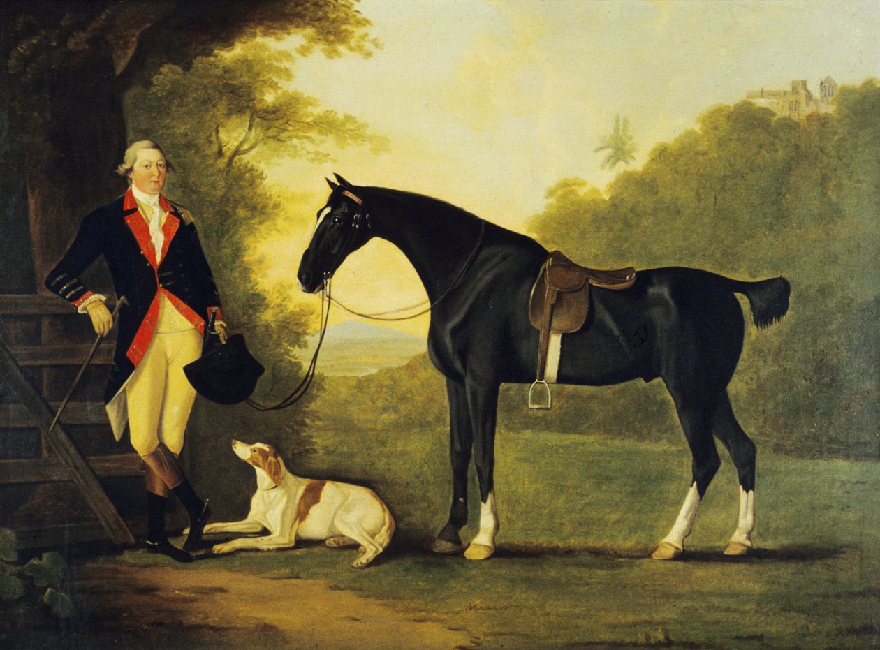 Offiser for Royal Horse Guards med sin lader og hund av John Best