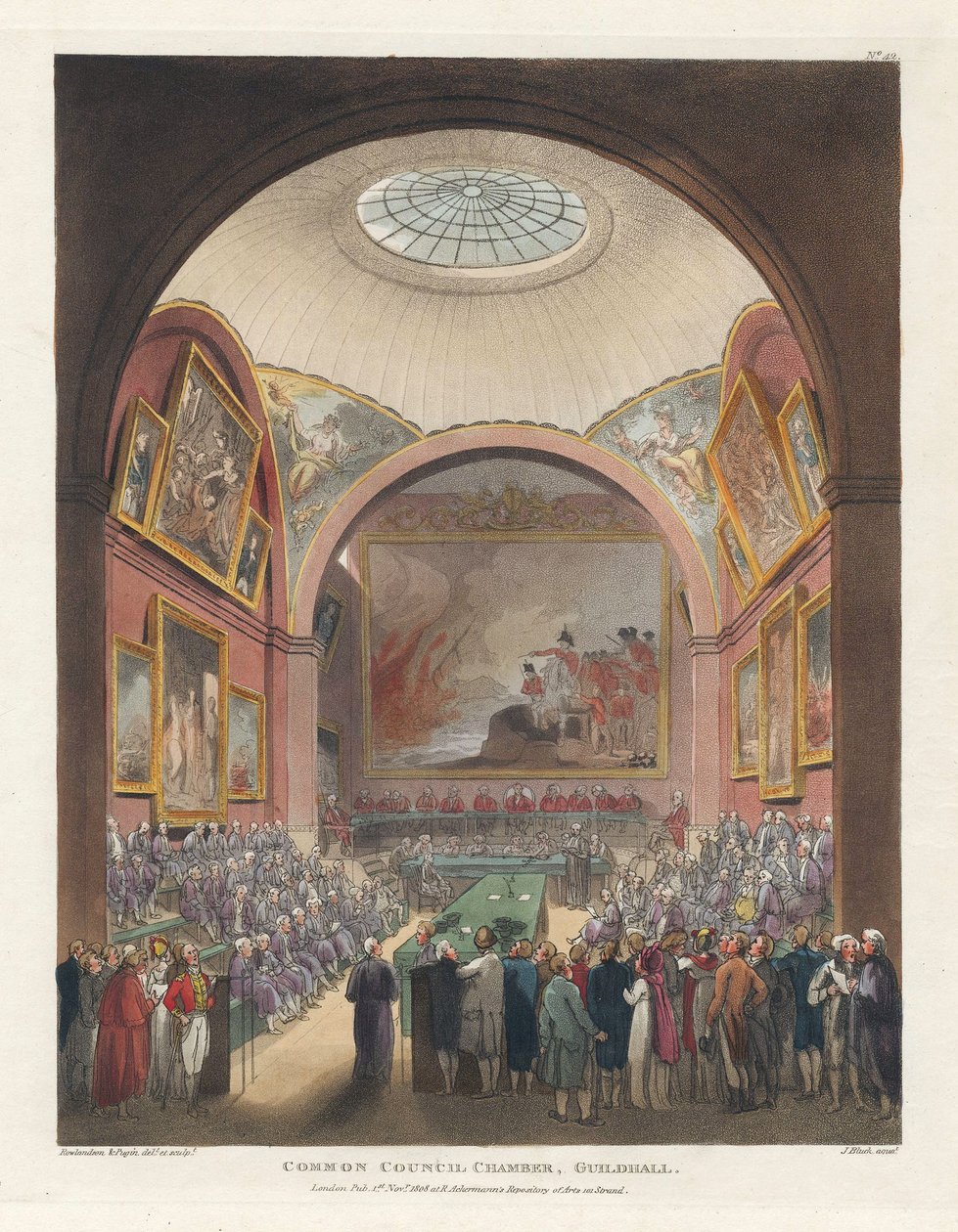 Felles rådssal, Guildhall, 1. november av John Bluck
