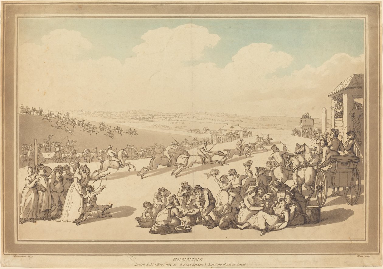 Løping av John Bluck after Thomas Rowlandson