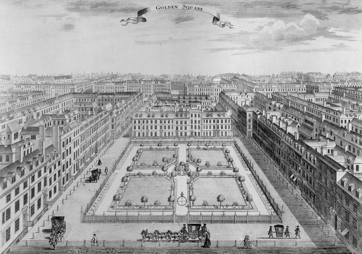 Golden Square, ca. 1725 av John Bowles