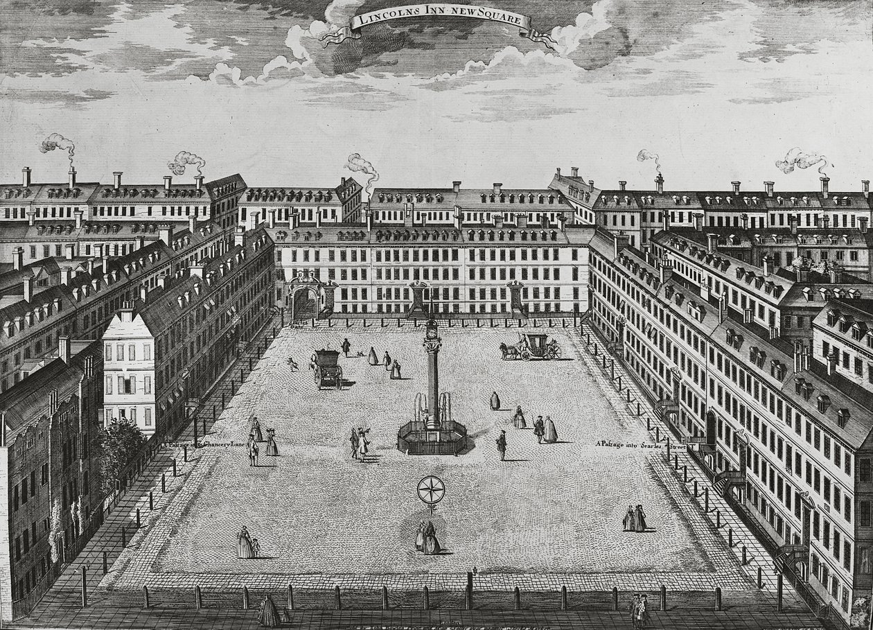 Lincolns Inn New Square, ca. 1725 av John Bowles