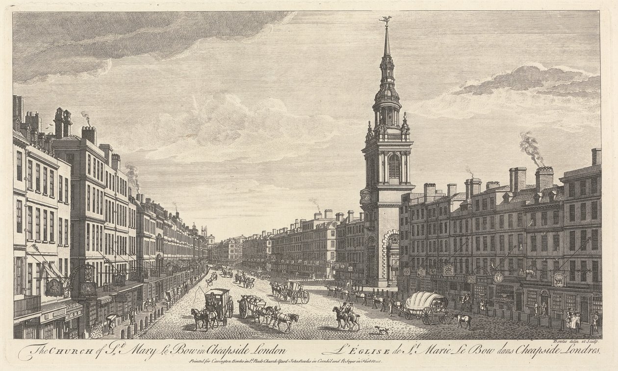 Church of St. Mary le Bow i Cheapside London av John Bowles