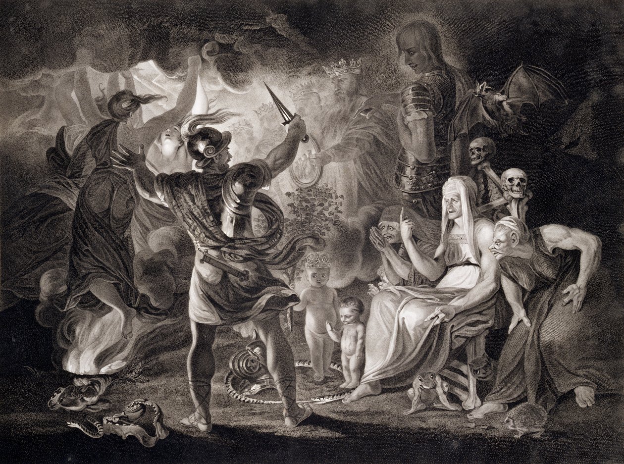 Macbeth, de tre heksene og Hecate, 1805 av John Boydell