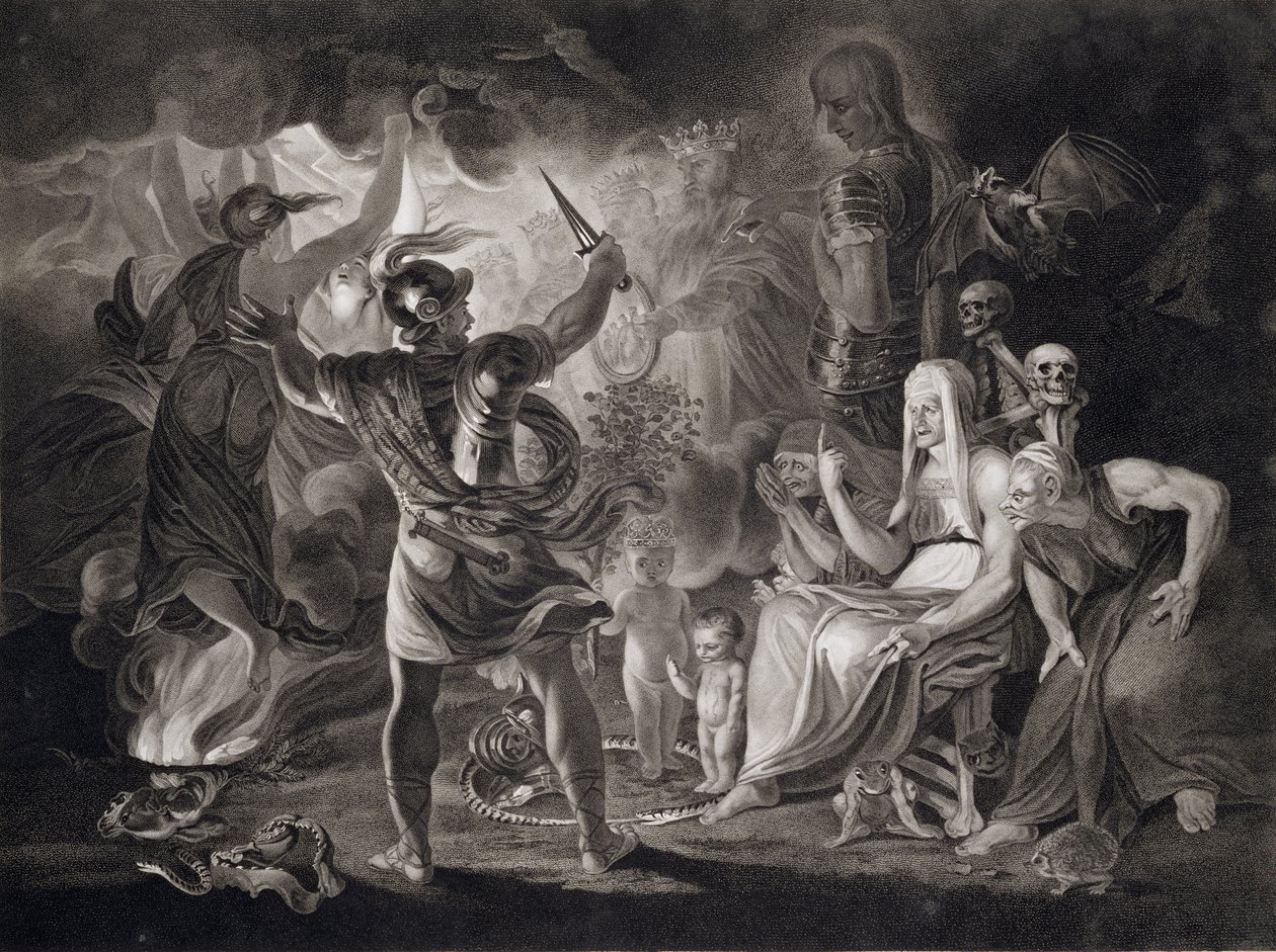 Macbeth, de tre heksene og Hecate i akt IV, scene I av 