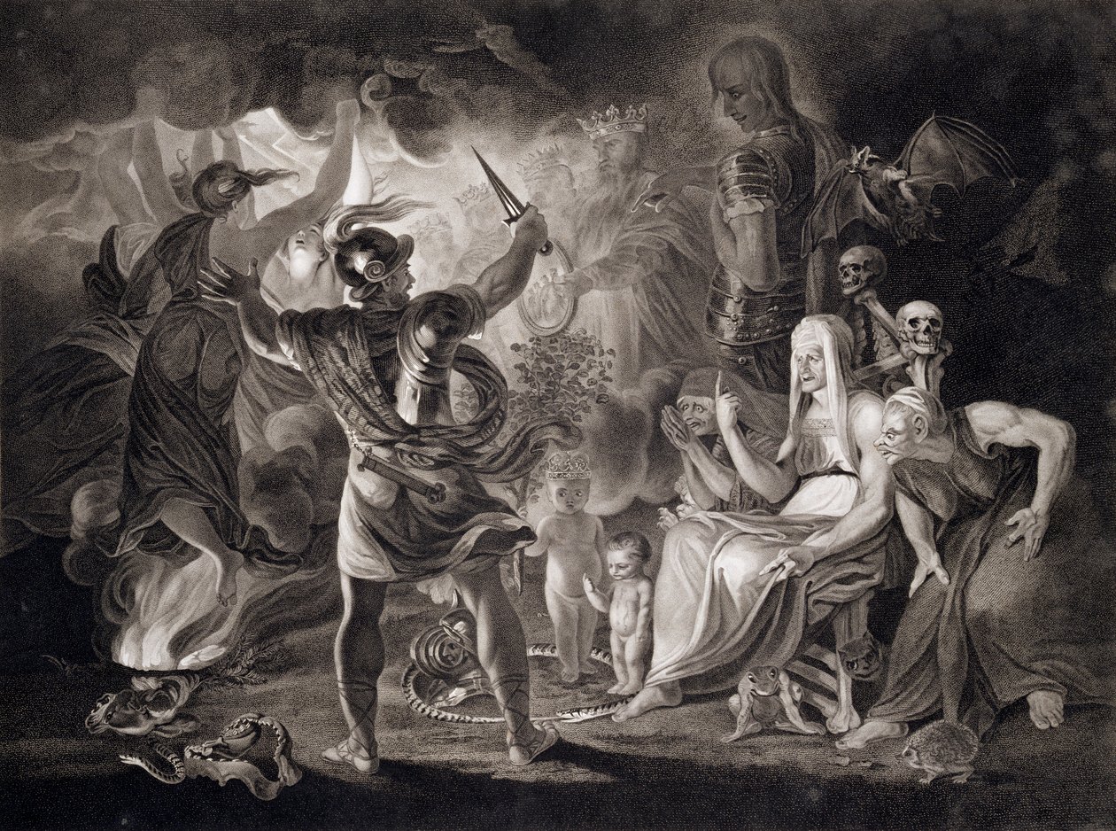 Macbeth, de tre heksene og Hecate, 1805 av John Boydell