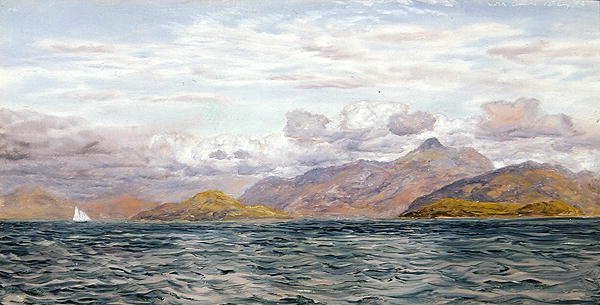 Loch Linnhe, nær Oban, Skottland (olje på lerret) av John Brett
