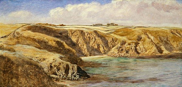 Parn Voose Cove (olje på lerret) av John Brett