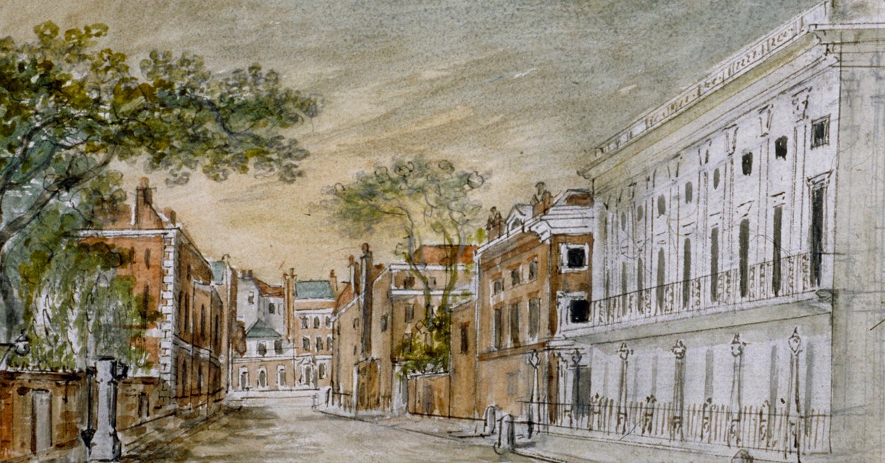 Utsikt langs Vigo Lane, City of Westminster, London, 1793 av John Bromley