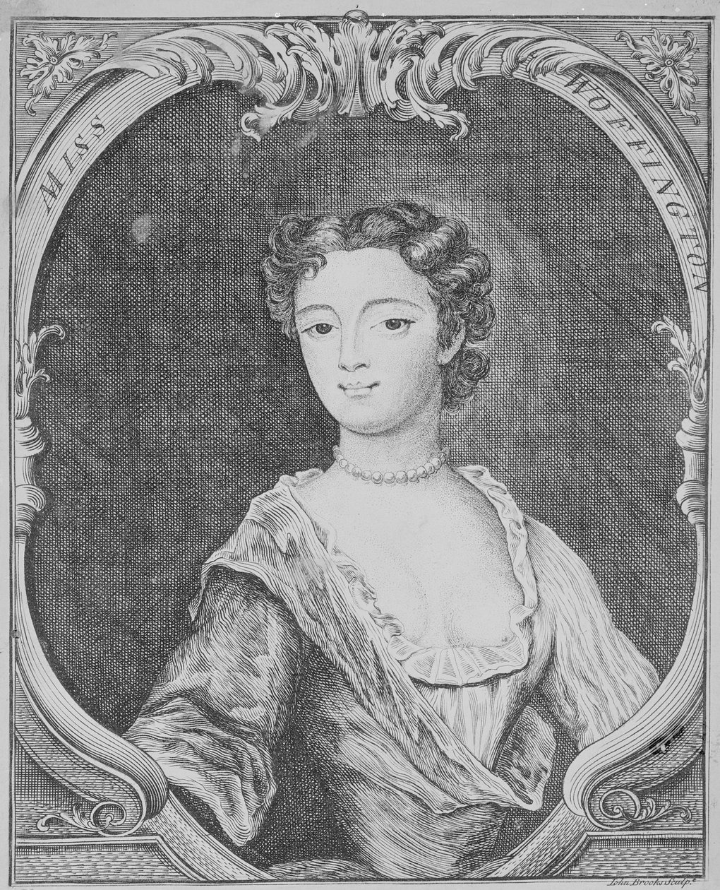 Frøken Margaret Woffington, 1740 av John Brooks