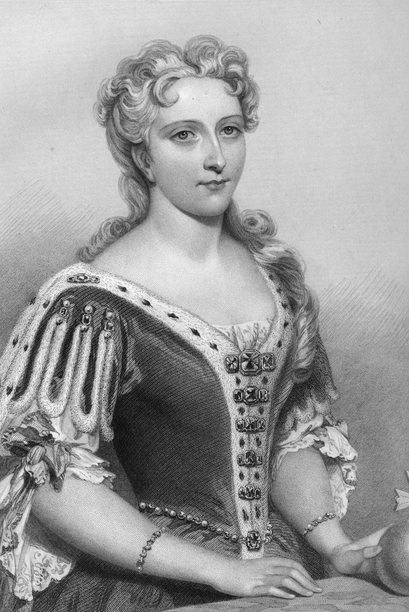 Caroline av Brandenburg-Ansbach 1683-1737, dronningkonsort av kong George II, 1851. av John Brown