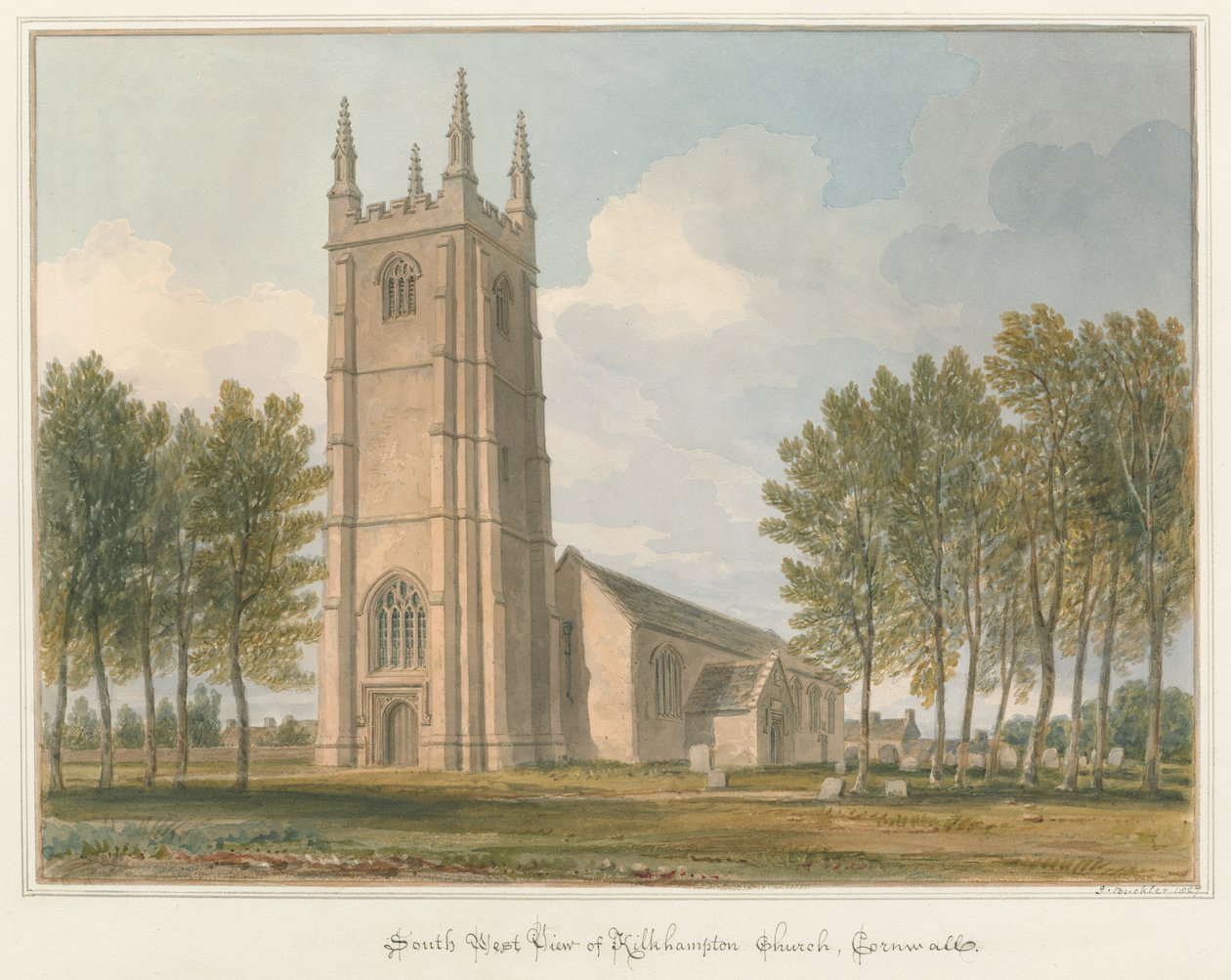 Cornwall - Kilkhampton kirke av John Buckler