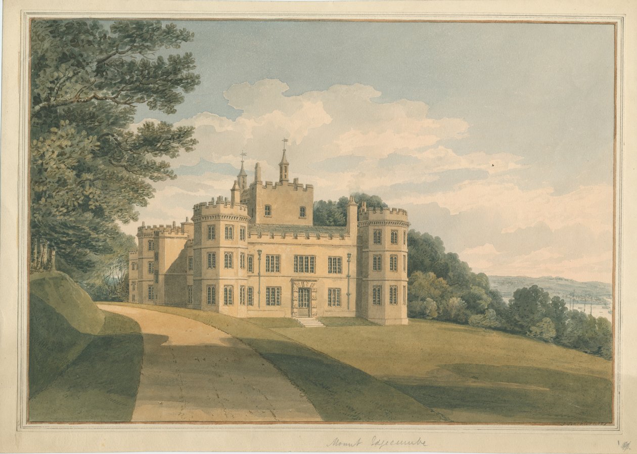 Devonshire - Mount Edgecombe, 1821 av John Buckler