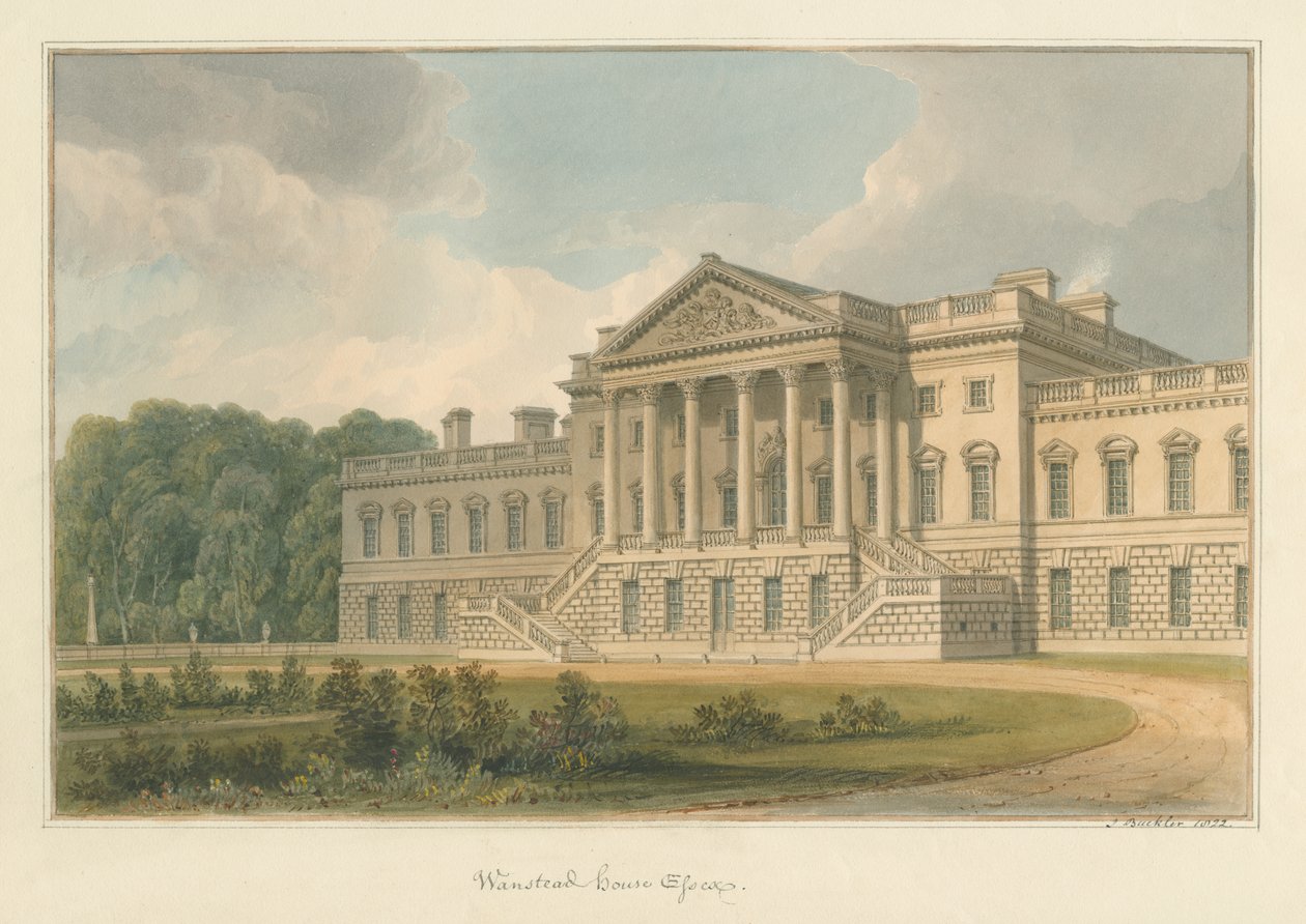 Essex - Wanstead House, 1822 av John Buckler
