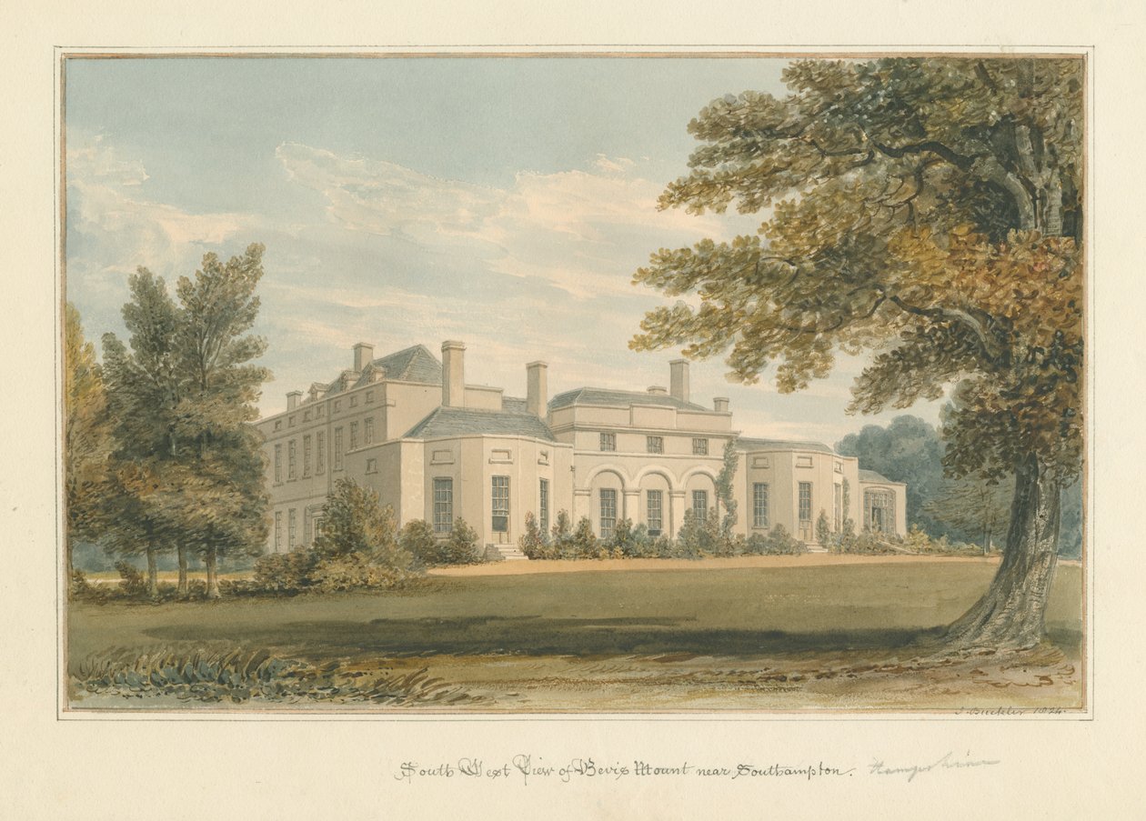 Hampshire - Southampton - Bevis Mount, 1824 av John Buckler