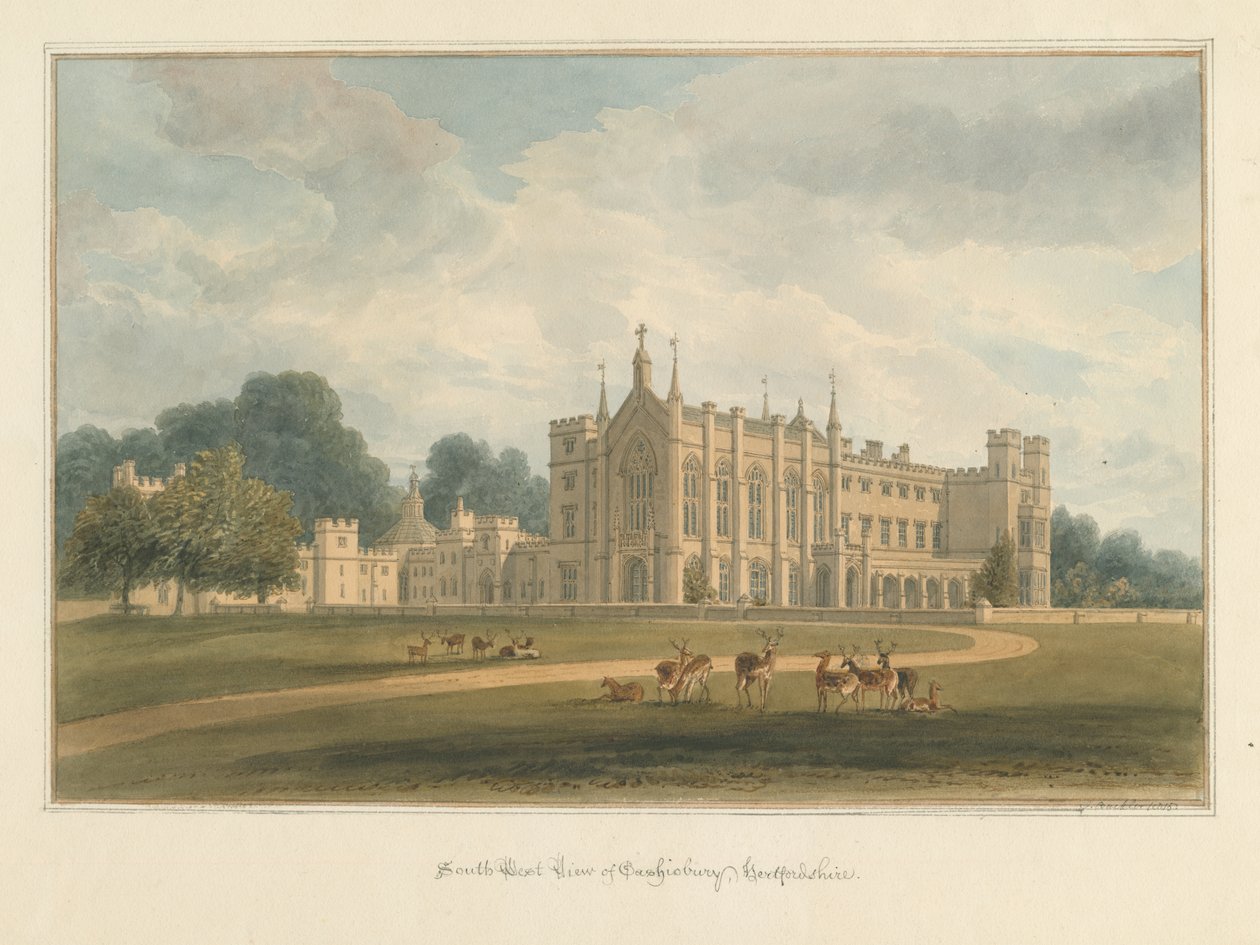 Hertfordshire - Cashiobury, 1815 av John Buckler