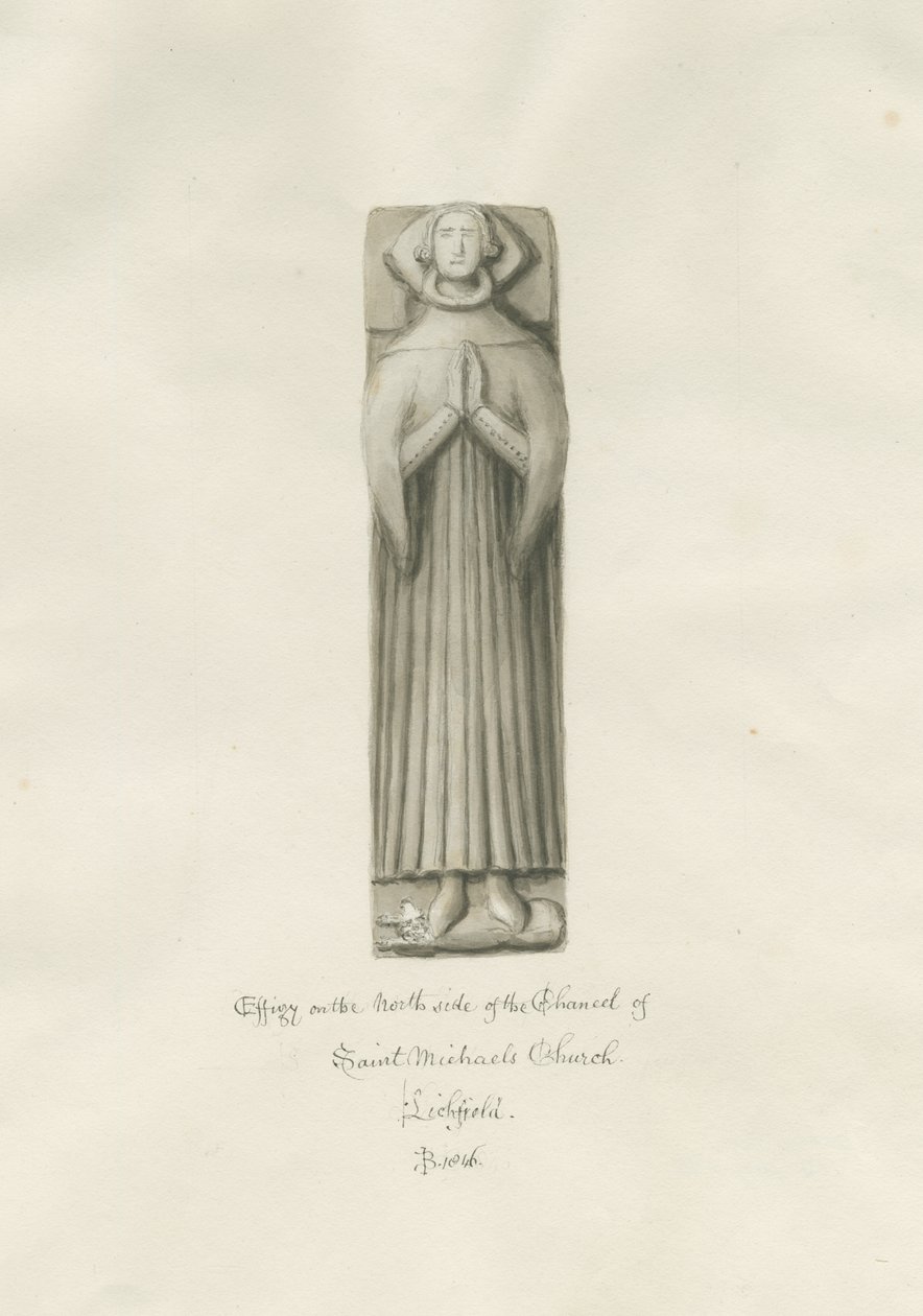 Lichfield - Effigy i Chancel of St. Michael