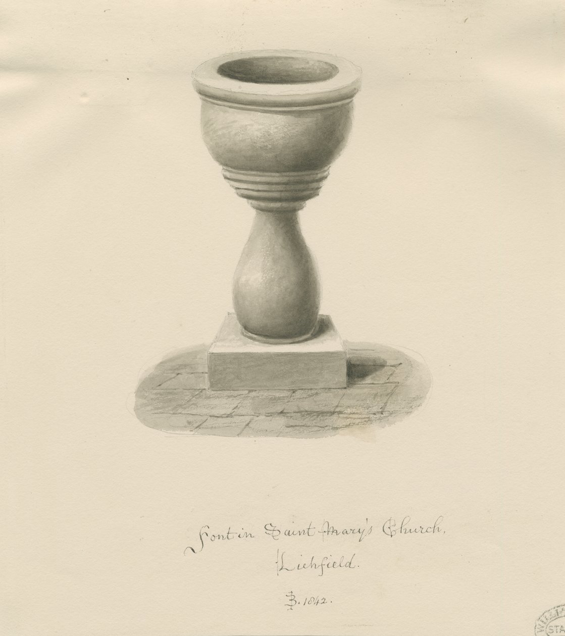 Lichfield - Font i St. Mary