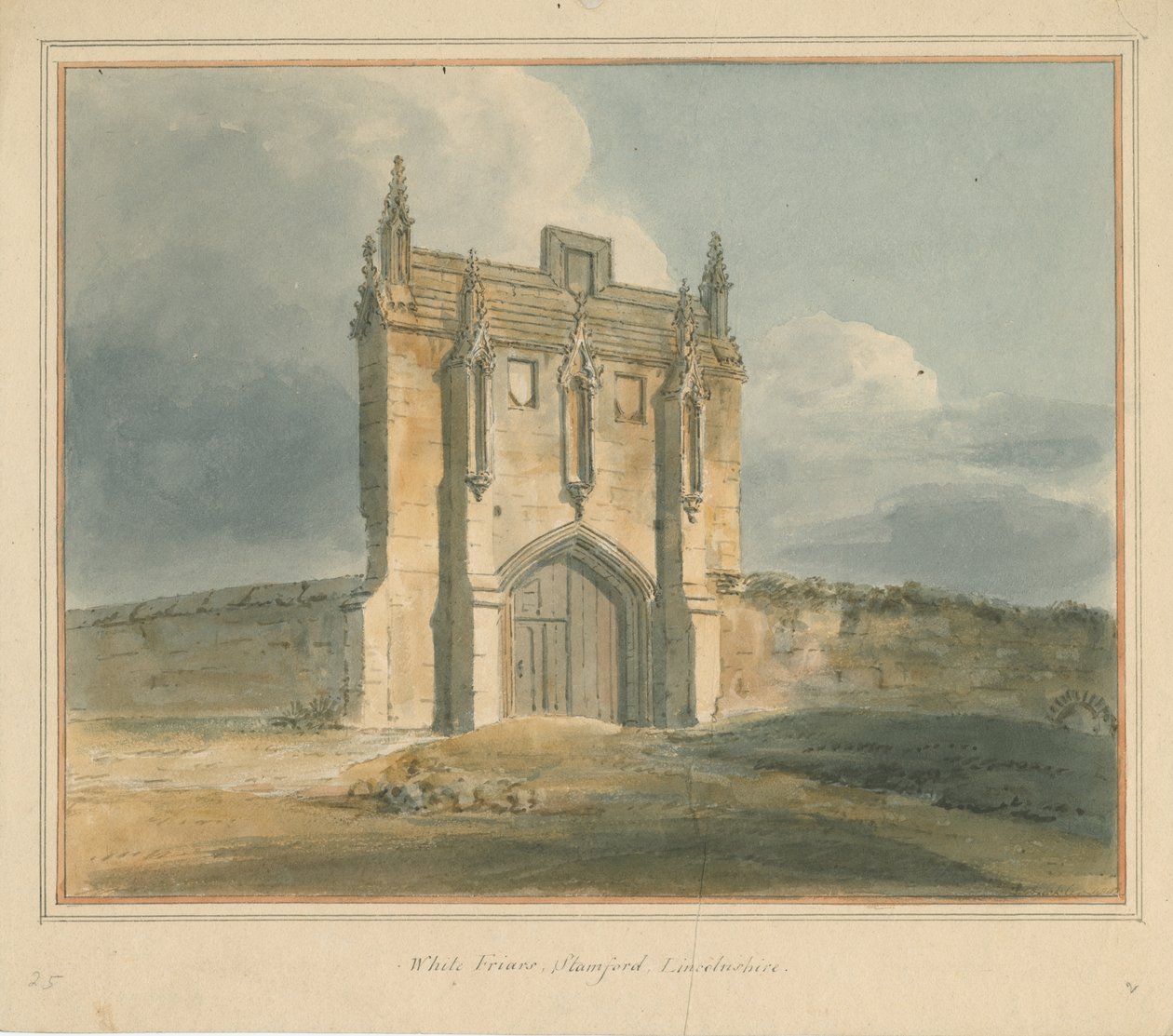 Lincolnshire - Stamford - White Friars, 1802 av John Buckler