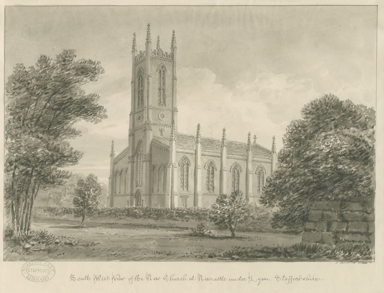 Newcastle-under-Lyme - "St. George"s av John Buckler