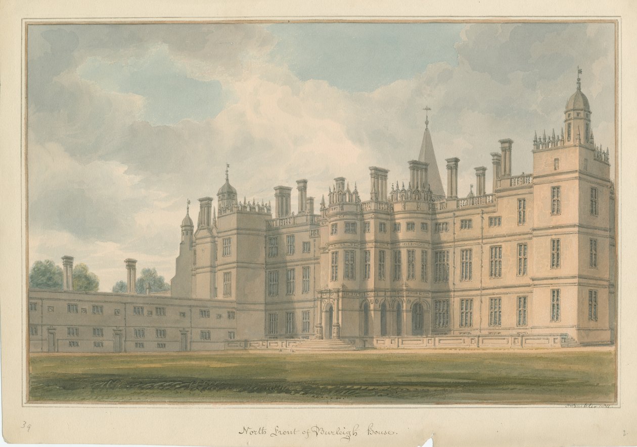 Northamptonshire - Burleigh House av John Buckler