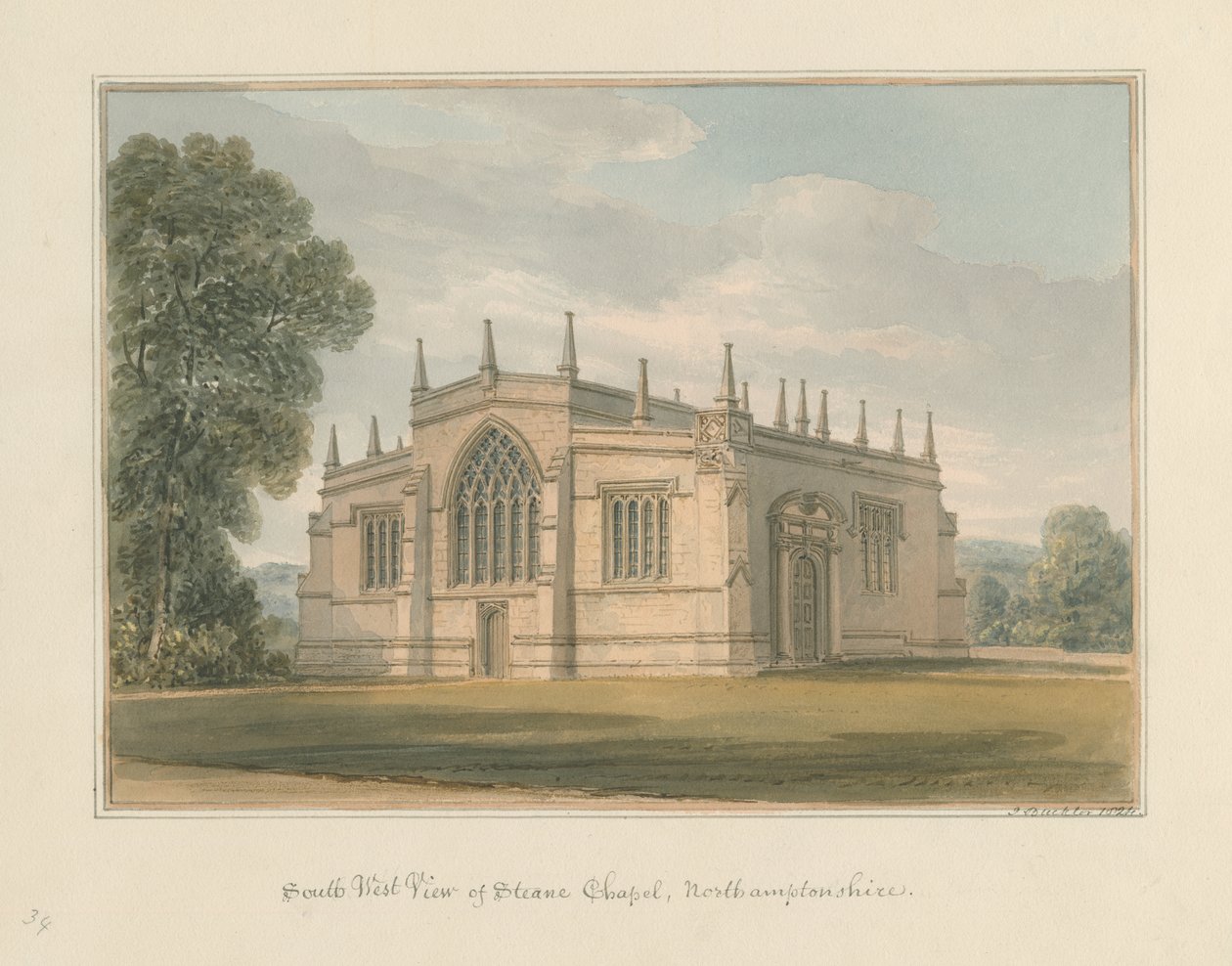 Northamptonshire - Steane Chapel av John Buckler