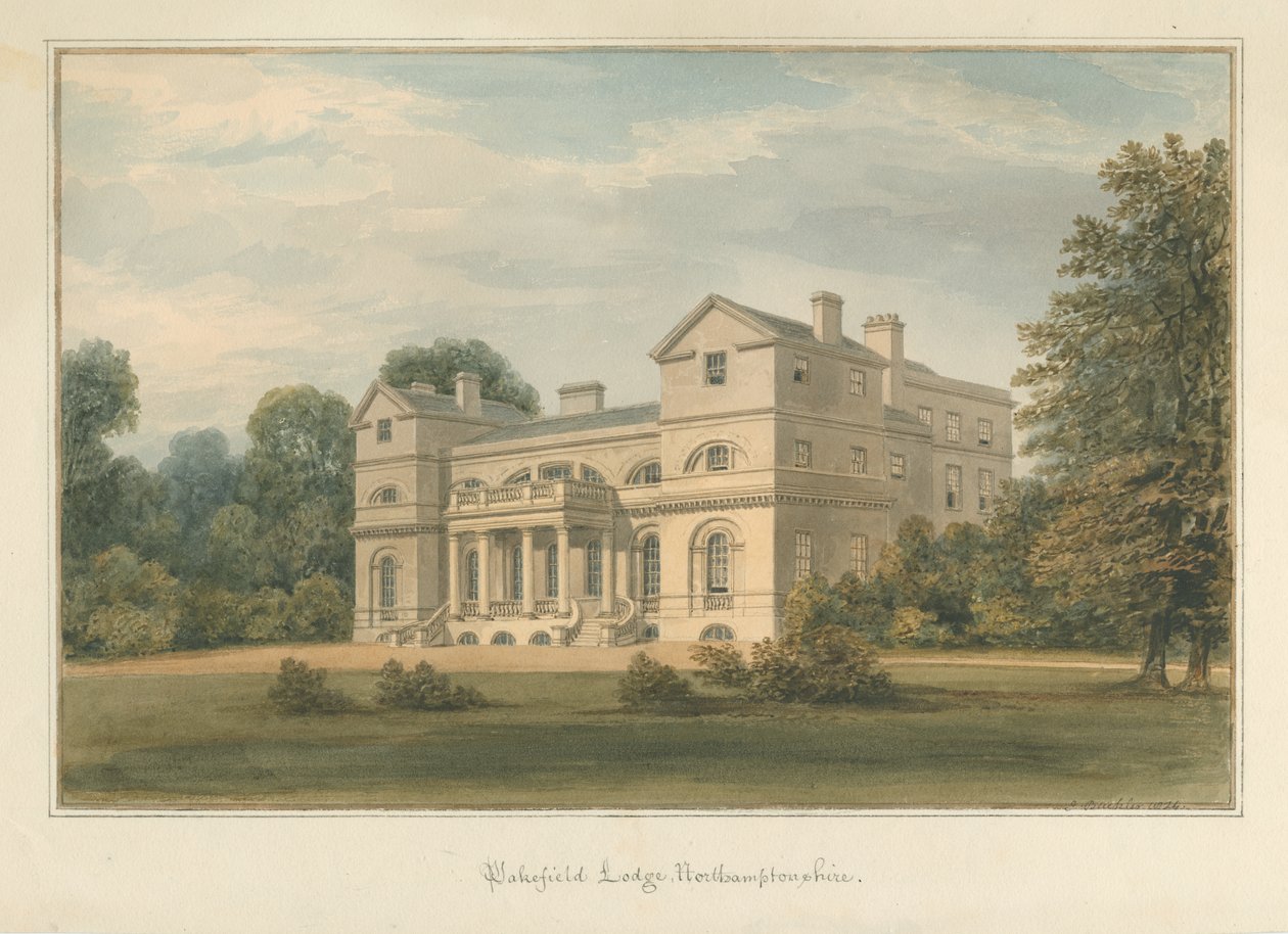 Northamptonshire - Wakefield Lodge, 1824 av John Buckler