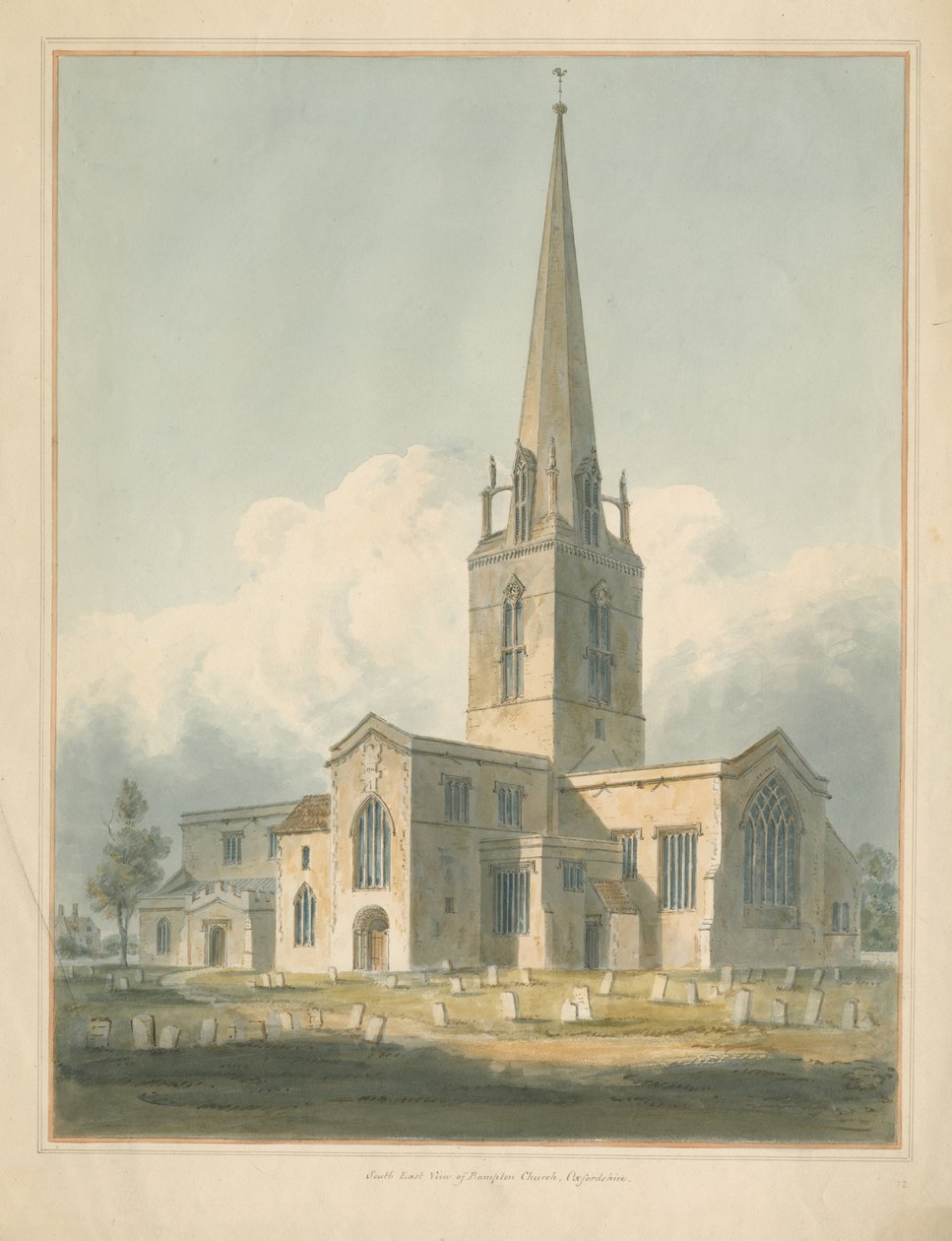 Oxfordshire - Bampton Church, 1802 av John Buckler