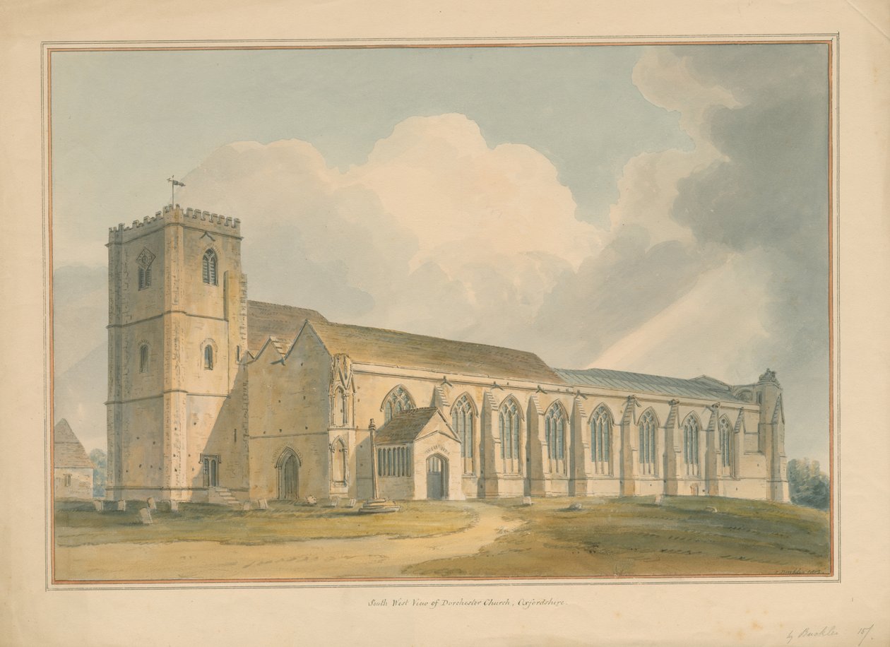 Oxfordshire - Dorchester Church, 1803 av John Buckler