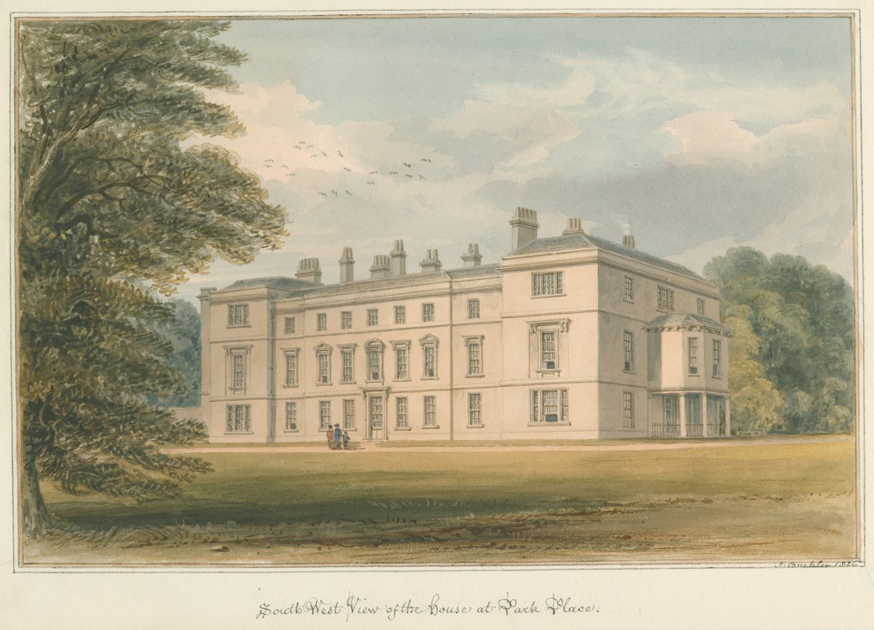 Oxfordshire - Henley upon Thames- Park Place House, 1826 av John Buckler