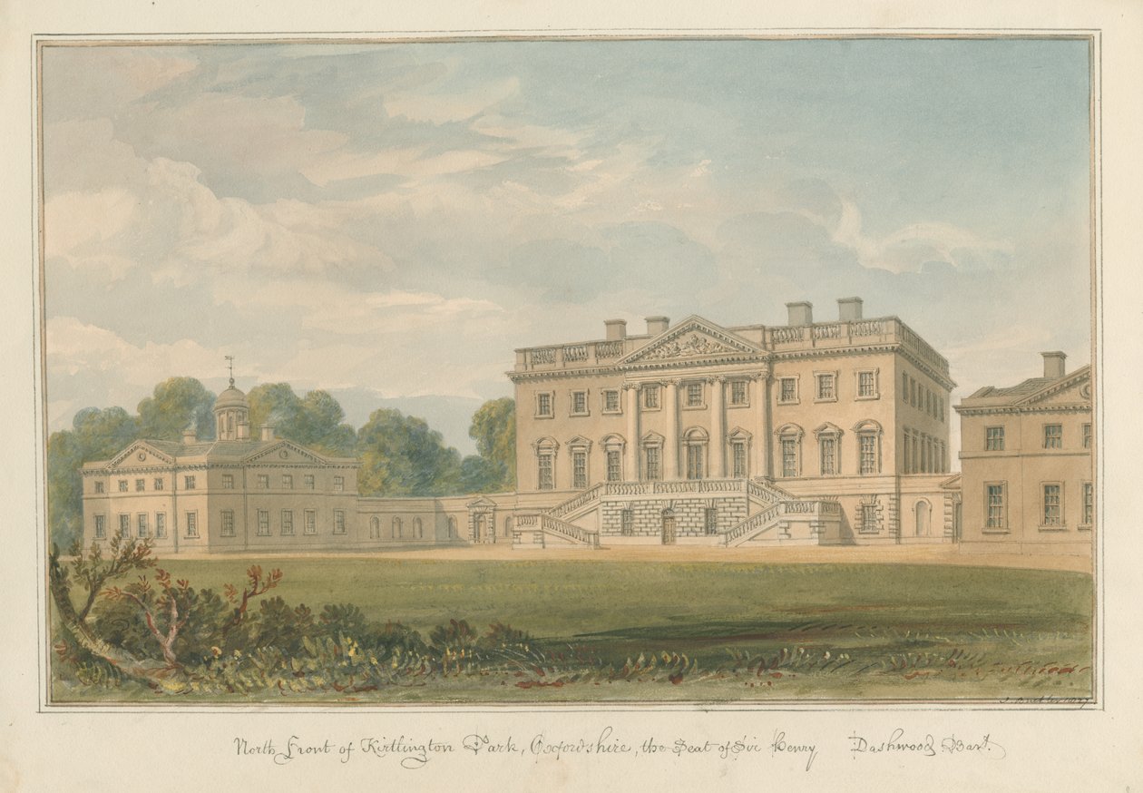 Oxfordshire - Kirtlington Park, 1827 av John Buckler